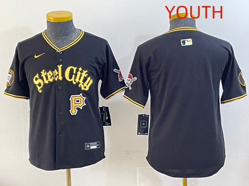 Youth 2025 Pittsburgh Pirates Blank Black Game Nike MLB Jersey style 7154->pittsburgh pirates->MLB Jersey